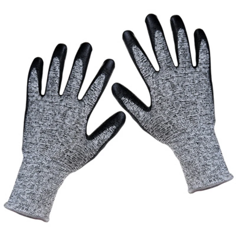 

PU Cut-resistant Gloves PE Dipped Gloves Heat Resistant 5 Wear Resistant Work Gloves 30