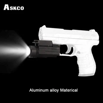 

Askco Hunting Tactical LED Flashlight White Light 150 lumens Quick Release Picatinny Rail Mount with Ambidextrous Sliding On/Of