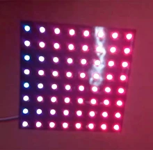 free shipping 8*8 64 LEDs 5050 RGB WS2812 WS2812B Full Color Digital Flexible Pixel Panel Individually addressable DC5V 8*8cm