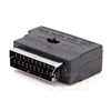 Hot Sale Mini RGB Scart to Composite RCA S-Video AV TV Audio Adapter SCART Female Converter Connector ► Photo 1/3