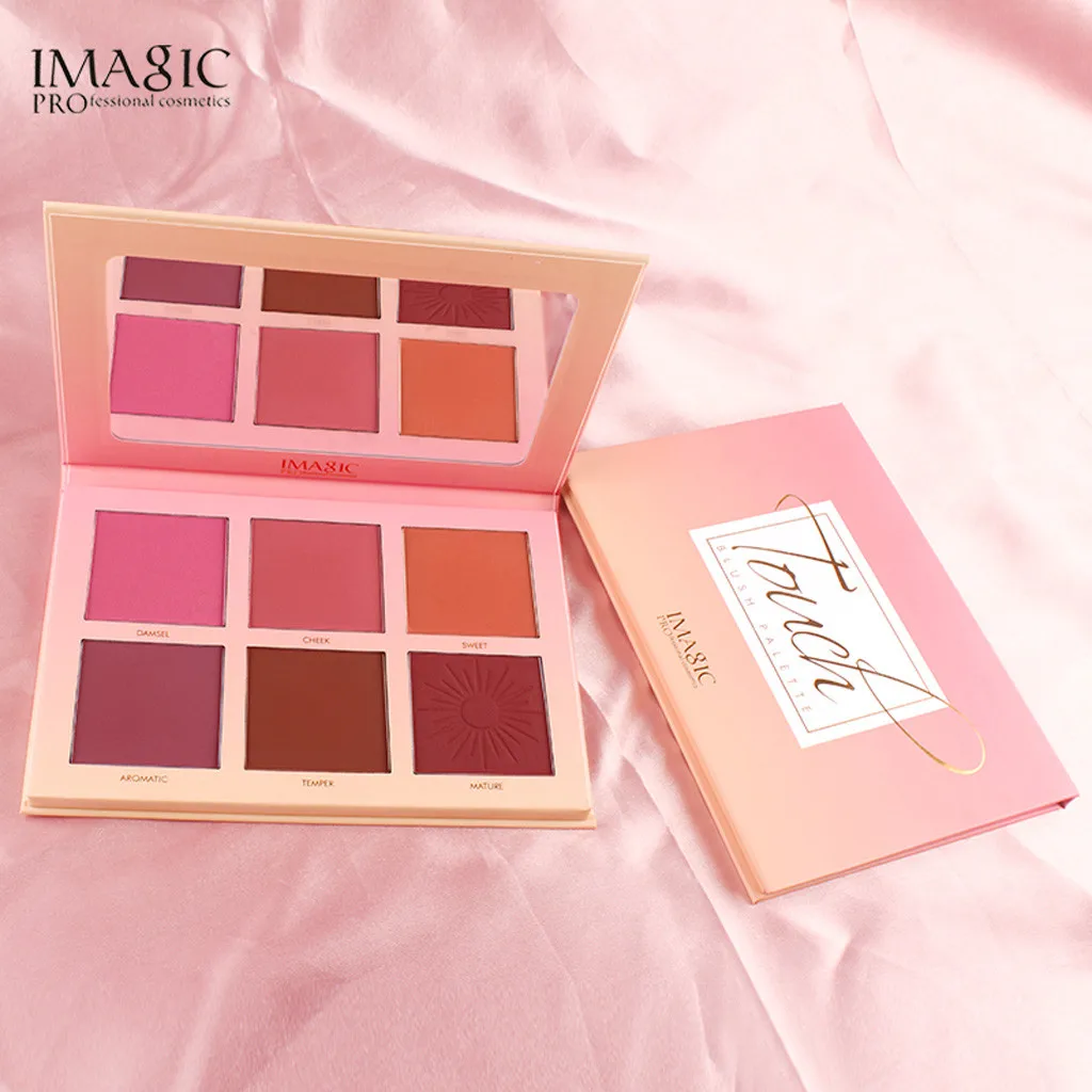 6 Colors Face Makeup Cheek Blush Powder Matte Blusher Pressed Foundation Palette Nude Women Cosmetics Blusher