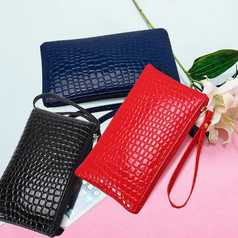 

Women PU Leather Wallet Purse Card Phone Holder Makeup Bag Clutch Handbag WF 668