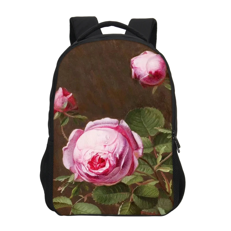 VEEVANV новая дизайнерская симпатичная Роза детские рюкзаки для девочек с цветочным принтом рюкзак детские школьные сумки на плечо модная Mochila - Цвет: 16
