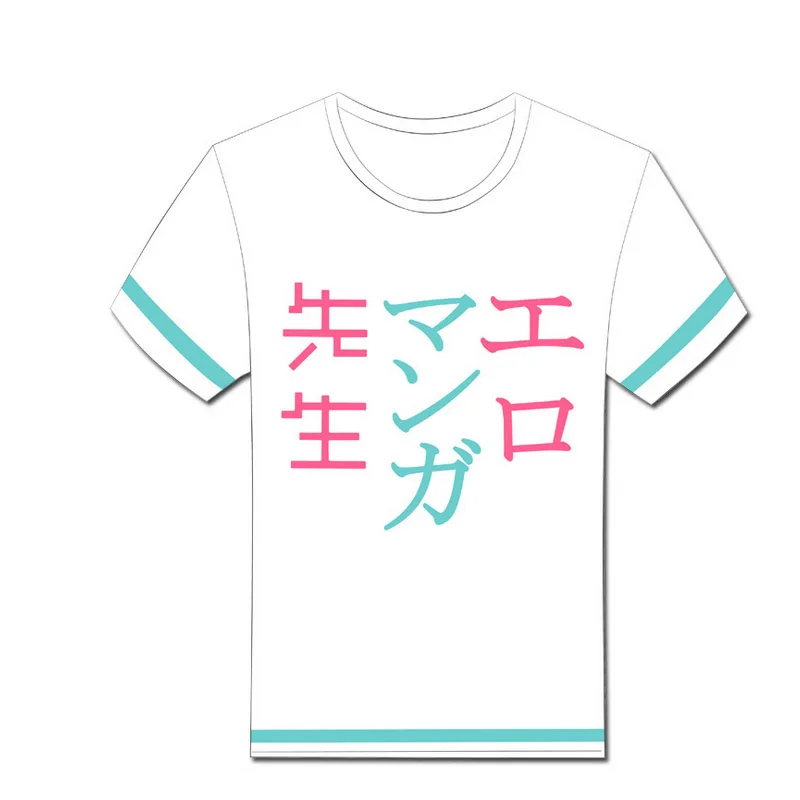 Coshome Eromanga Sensei T-shirts Sagiri Izumi Cosplay Costumes Ero Manga Sensei T shirts Pajamas Short Sleeve Summer Tees