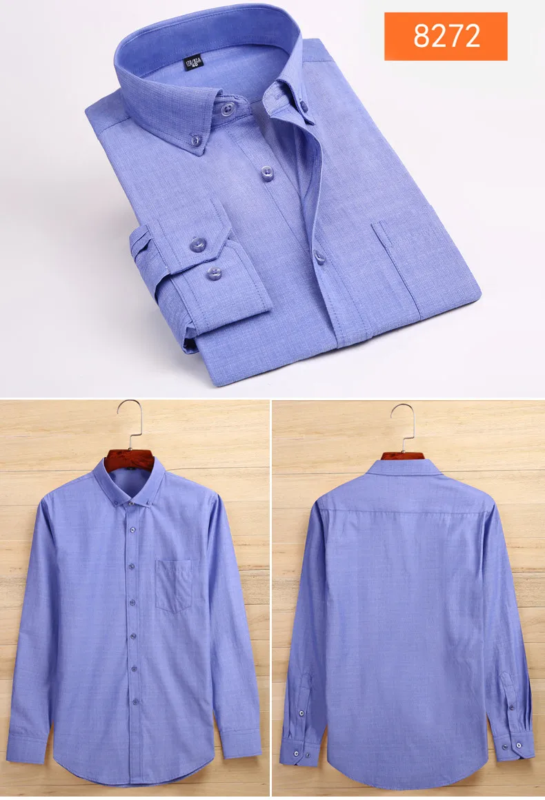 Новые мужские cottom одноцветное auutmn с длинными рукавами удобные рубашки мужские Фланелевые Высокое качество Супер Большой Мода Большие размеры M-8XL9XL