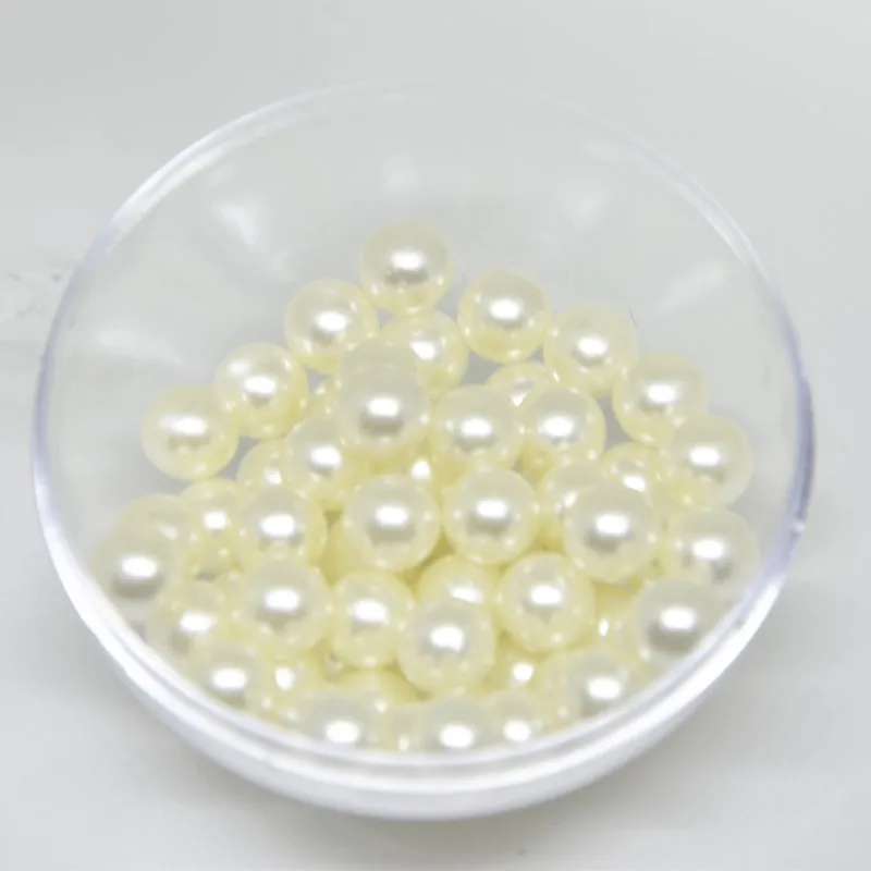 

Imitation Pearls White Round Loose Beads Handmade Accessories Making For Bracelets Necklace DIY 3mm-30MM NO HOLE