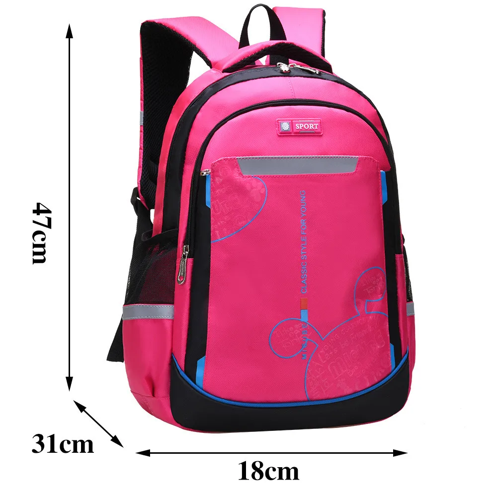 Новинка, ортопедические школьные сумки, водонепроницаемые школьные рюкзаки для подростков, мальчиков и девочек, детские рюкзаки, детские школьные сумки, mochila - Цвет: rose red large