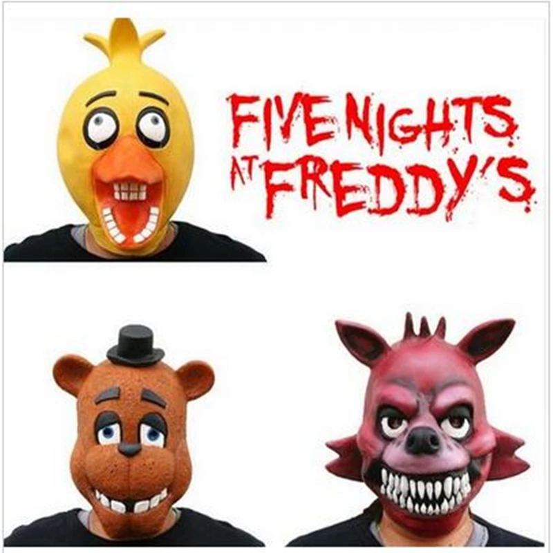 

Hot Selling Halloween Party Cosplay Five Nights At Freddy's 4 FNAF Bonnie Foxy Freddy Fazbear Bear mask gift for kids&Adult Toy