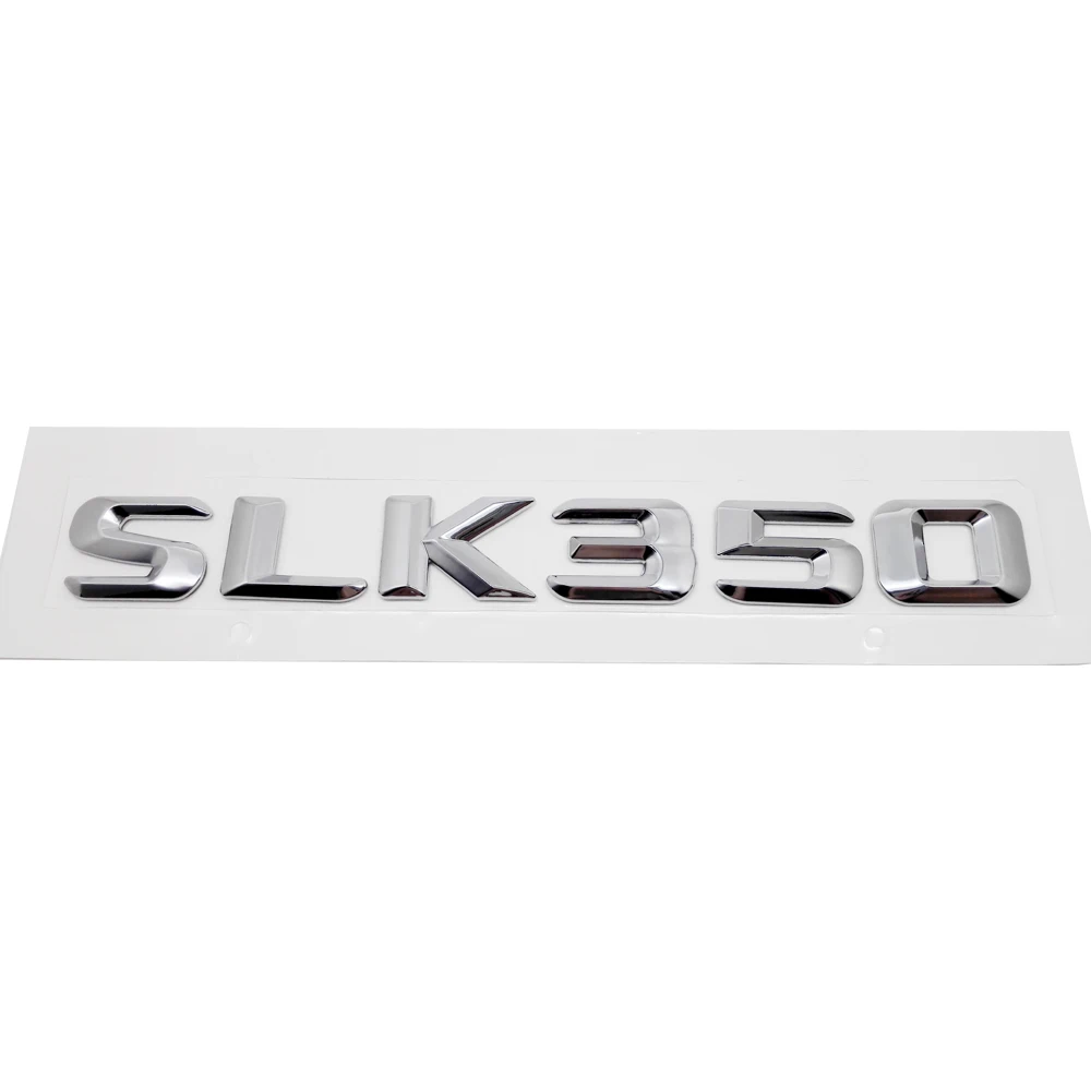 For Mercedes Benz SLK Class SLK300 SLk320 SLK350 R170 R171 R172 Chrome Number Letters Rear Trunk Emblem Badge Sticker - Название цвета: SLK350