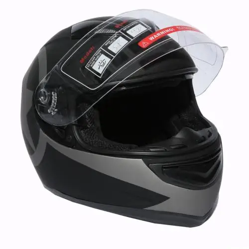 

BLACK STAR MATTE DUAL VISOR FULL FACE MOTORCYCLE HELMET