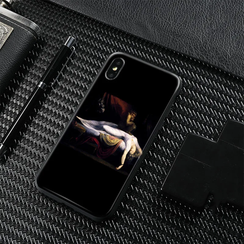 

The Nightmare Famous paintings Soft Silicone Phone Case Cover Shell For Apple iPhone 6 6s 6Plus 6sPlus 7 8 7Plus 8Plus X