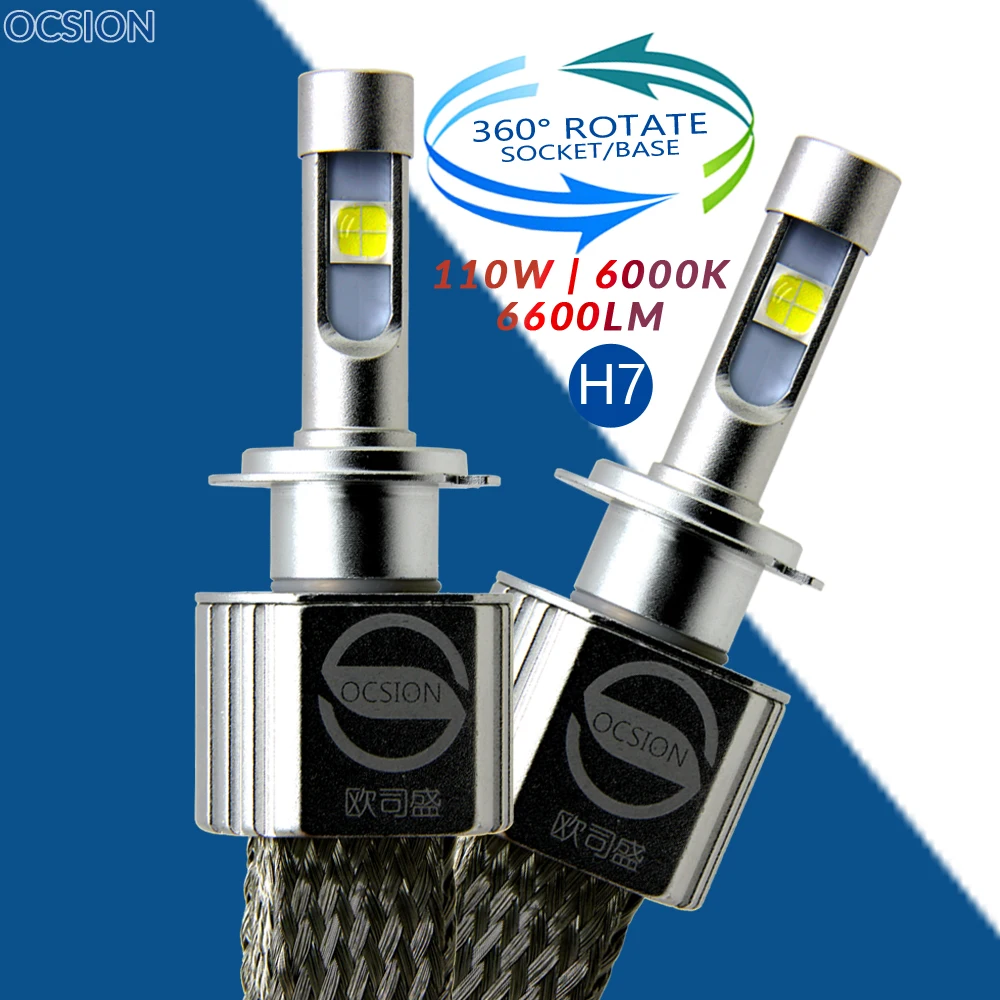 Buy H7 LED Headlights 55w Car Headlight Bulb 6000K