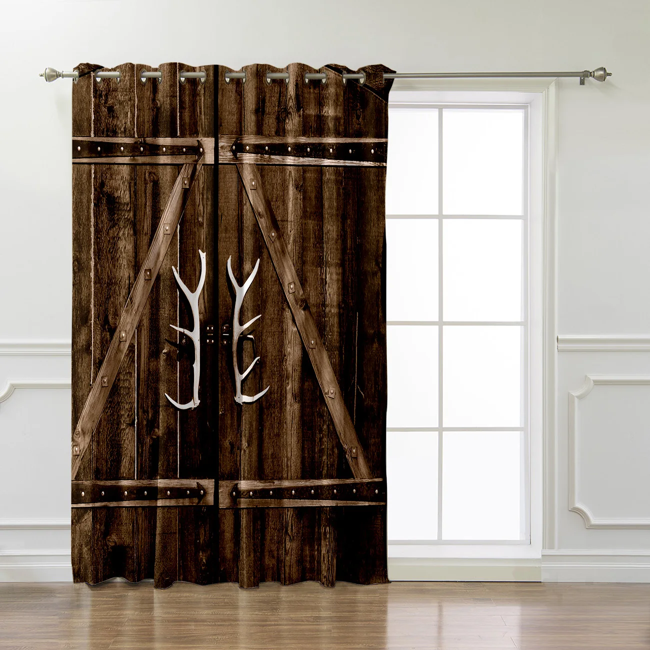 Деревянные занавески в деревенском стиле с рогами, занавески для окон, занавески для комнаты, большие Оконные Занавески для ванной, наружное окно