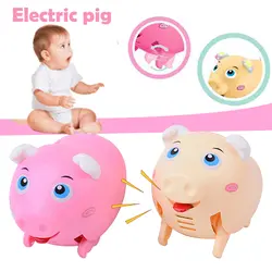 Электрический щенок Электрический свинья хобби прекрасный мини культивировать интерес музыка светодио дный LED милый ребенок дети розовый