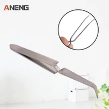 Пинцет с перекрестным замком из нержавеющей стали обратного действия, акриловый Пинцет для придания формы ногтям, инструменты для обслуживания 145 мм