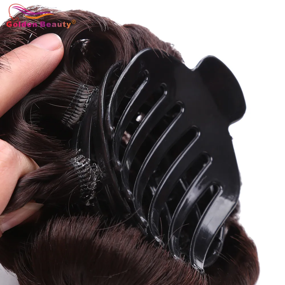 Женская Сережка в шиньон вьющиеся волосы синтетический шиньон пластиковые расчески эластичная накладка для волос для невесты прически Updo