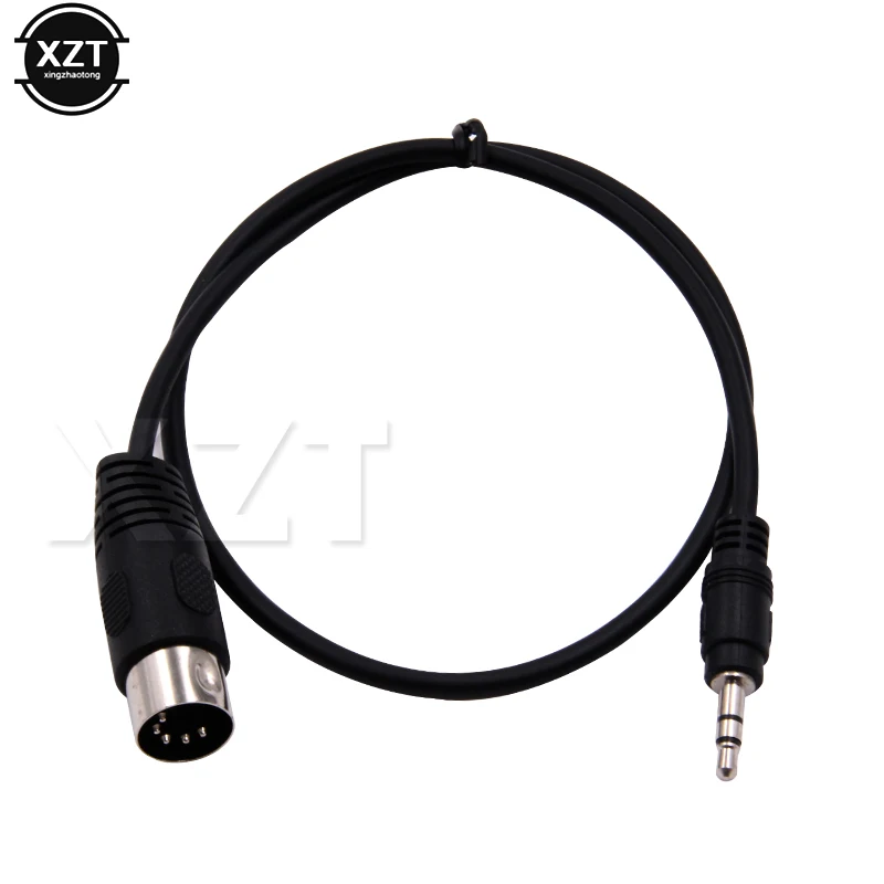 

1pcs PZ 1pcs 3.5mm Stereo Jack Audio Cable Din 5 Pin MIDI Male Plug High Quality 1.5m for Microphone