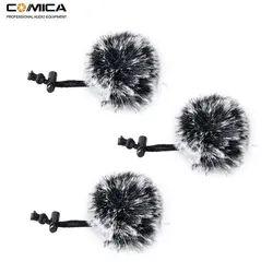 Comica CVM-MF1 открытый пушистый Микрофон Ветер муфта для петличный микрофон Lavalier Comica Audio-Technica и т. д. (3 шт)