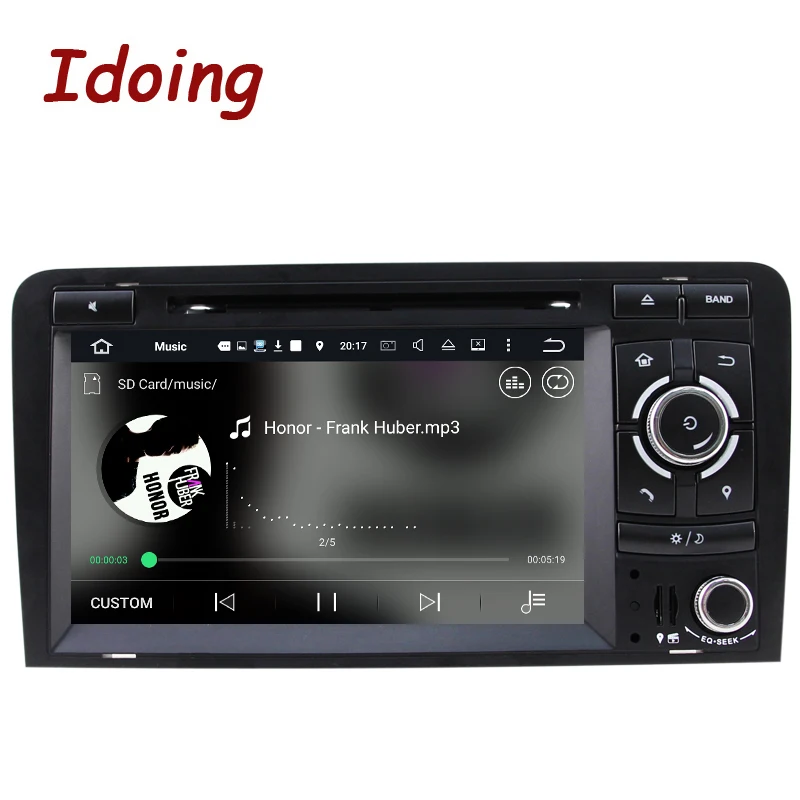 Idoing Android7.1/2G + 16G/4 ядра/2Din для Audi A3 автомобильный dvd плеер мультимедийное видео