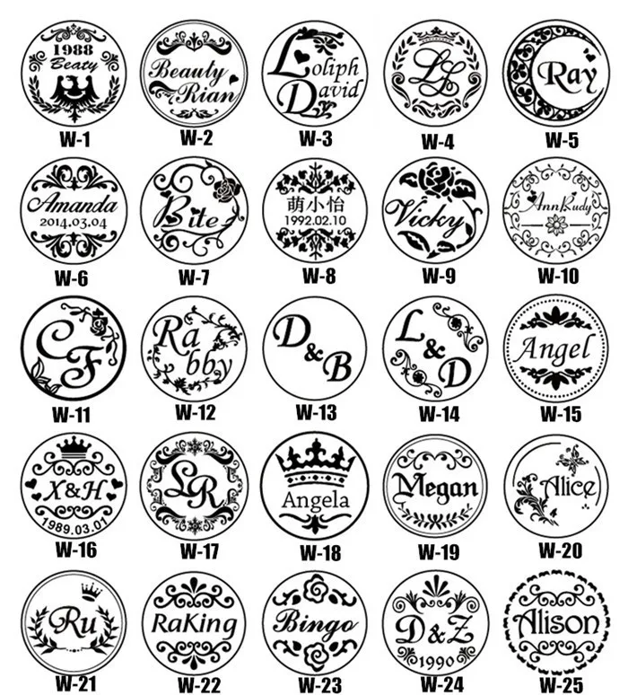 1 DIY customize double Name 2 initials personalized Letter stamp/Sealing Wax /wedding Wax Seal Stamp Custom invitations envelop