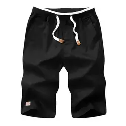 Новые однотонные Для мужчин шорты 4XL Лето Для мужчин s Пляжные шорты Повседневное мужской шорты дышащий 2018 Homme свободные брюки с эластичным