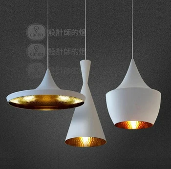 

Black/White 3 Pieces/Set Metal Pedant Lights by Famous Nordic Designer Pendant Lamp Gold Inside Chandelier,E27 90-240V