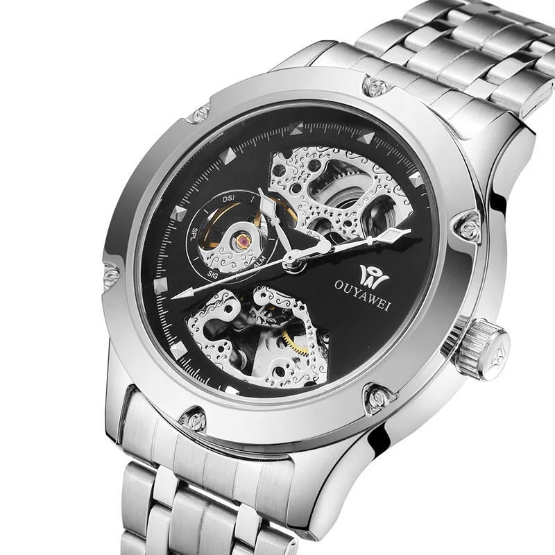 Relogio Automatico Masculino Лидирующий бренд OUYAWEI Новые Роскошные автоматические часы