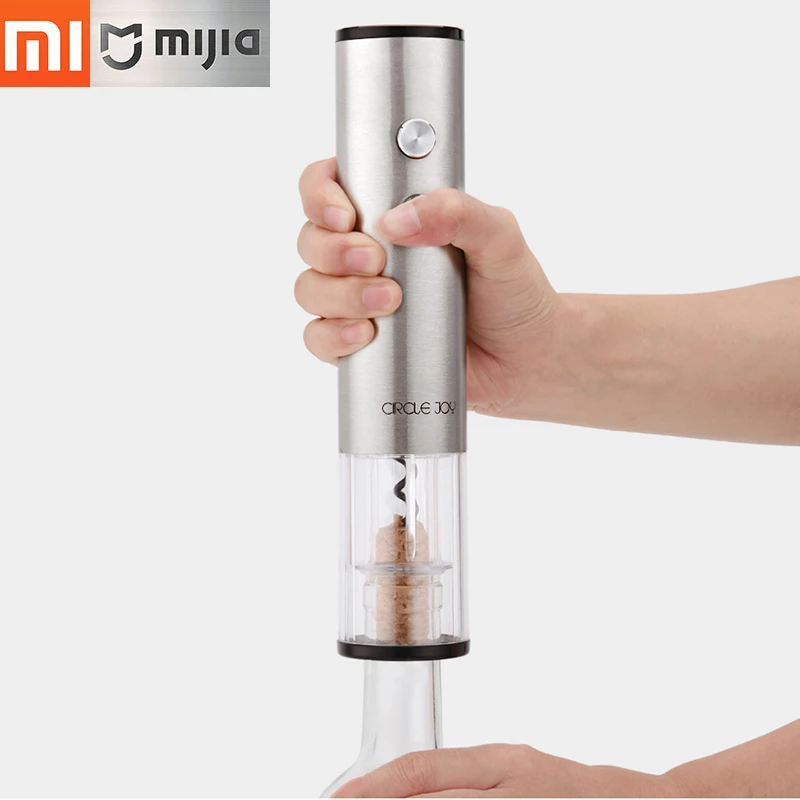 

Xiaomi CIRCLE JOY Stainless Steel Electric Bottle Opener Dry Cell Automatic Red Wine Bottle Opener For Family Party Hotel Bar