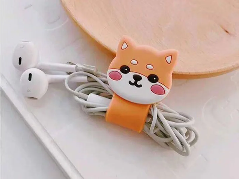 Оптовые продажи 30 шт. качественный силиконовый кабель для мобильного телефона с рисунком медведя кота Тоторо протектор для кабеля наушников Кабельный органайзер - Цвет: 11