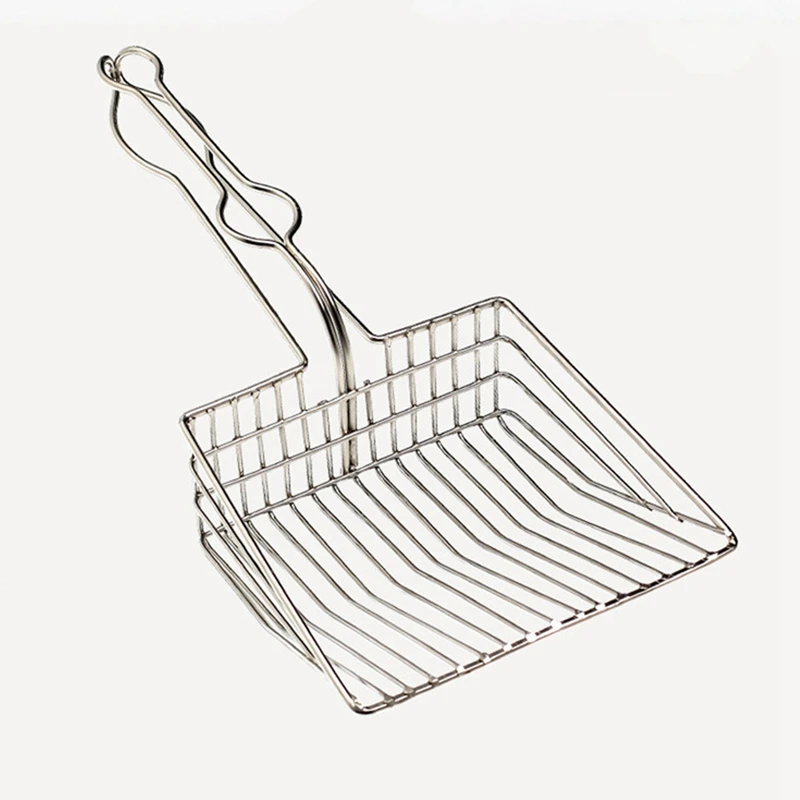 Cat Litter Cleaning Tool Stainless Steel Scoop, Durable Kitten Poop Litter Boxes Shovel, Easy to Clean Cat Litter Cleaning Tool Stainless Steel Scoop, Durable Kitten Poop Litter Boxes Shovel, Easy to Clean