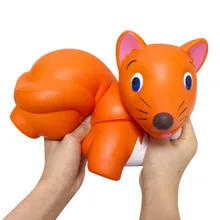 2 шт в партии! Редкие Мягкие PU jumbo оранжевая мышь 35 см* 14 см мягкая еда медленно поднимающийся подарок сжимаемая игрушка оптом
