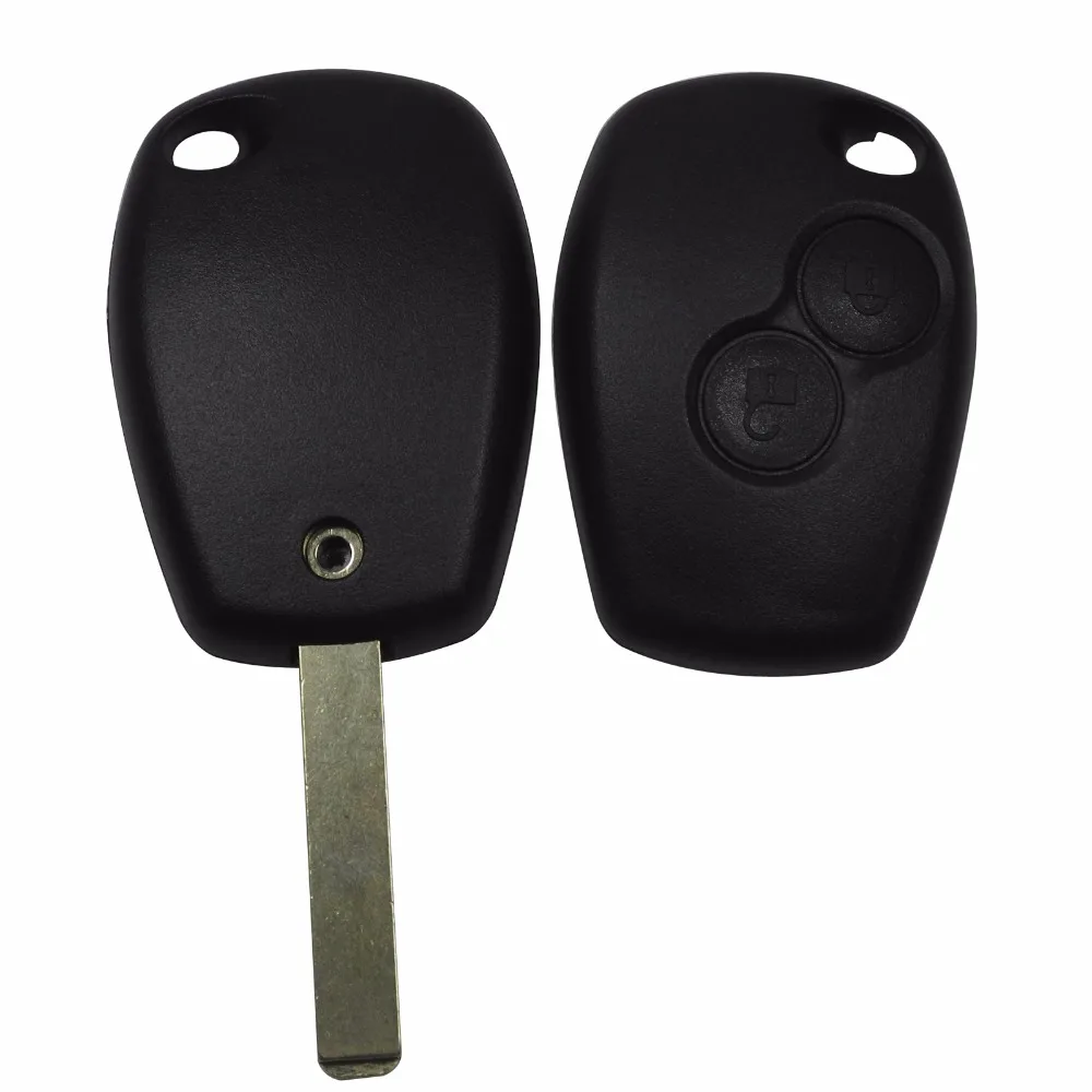 

Jingyuqin 2 Buttons Remote Car Key Shell For Renault No Chip Uncut Blade Car Key Case Flip Fob Car Cover