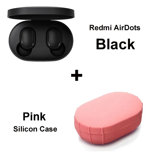 Xiaomi Redmi Airdots Xiaomi TWS стерео беспроводные наушники Голосовое управление Bluetooth 5,0 шумоподавление управление краном - Цвет: Add Pink Case