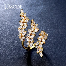 UMODE Brand New High Quality Fashion Jewelry Bague Rings For Women Aneis 0.1ct Marquise Cut Adjustable Wedding Bands AUR0318A