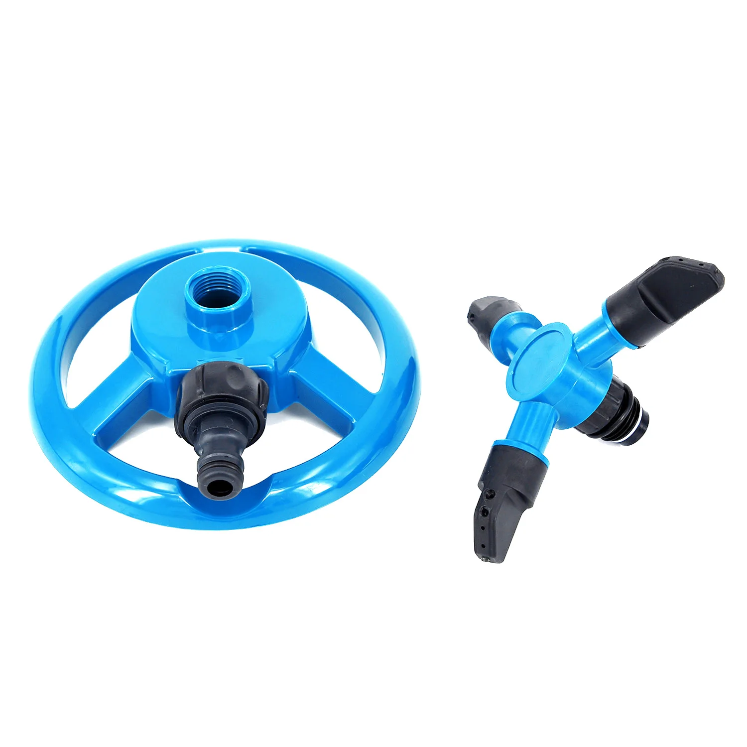 Lawn ABS Plastic 360° Water 3 Nozzle Sprinkler Garden Hose Irrigation Automatic Rotating Equipment Watering Garden Accessories