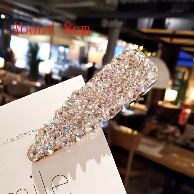 Корея новые стильные яркие стразы кристалл шпильки с жемчугом оснастки палочные зажимы женская заколка для волос для девочек - Окраска металла: N5 gold