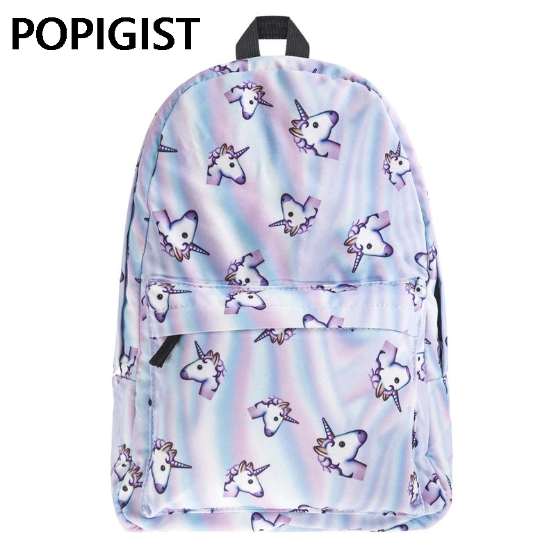 Buy Unicorn Women Backpack Canvas Bags Cartoon 3D