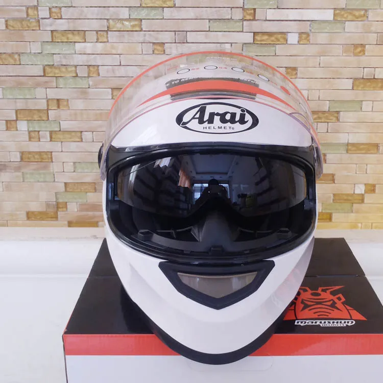 Arai полный шлем двойной объектив мотоциклетный шлем цена супер высокого класса защитные шлемы, унисекс