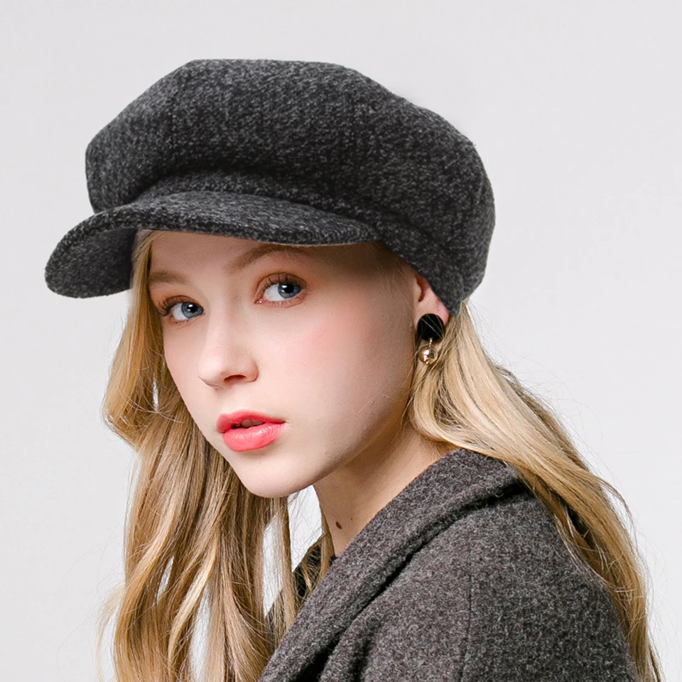 Women Newsboy Caps Spring Autumn Winter Adjustable Solid Color Cotton Hat Fashion Vintage Lady Fedoras Hat Women S Newsboy Caps Aliexpress