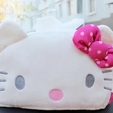 Милый мультфильм розовый Кот автомобиль коробка ткани крышка автомобильные аксессуары автомобиль Стайлинг-красный