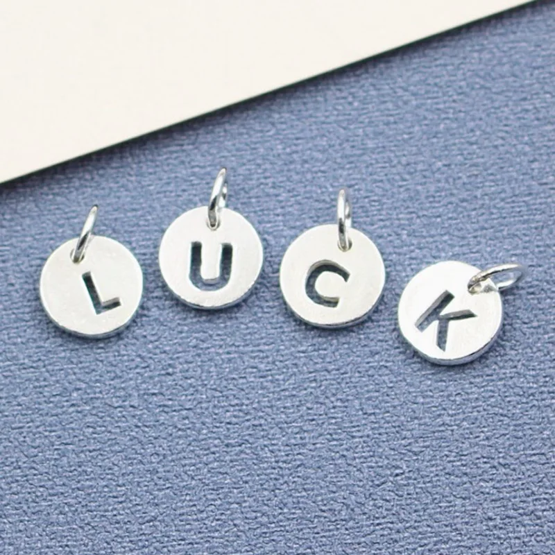 10 шт. серебряные подвески в виде золотых дисков|Шармы| |