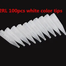 100 шт 2RL белый круглый стерилизованный пластик одноразовая бровь губ кепки татуировки перманентный макияж иглы Советы