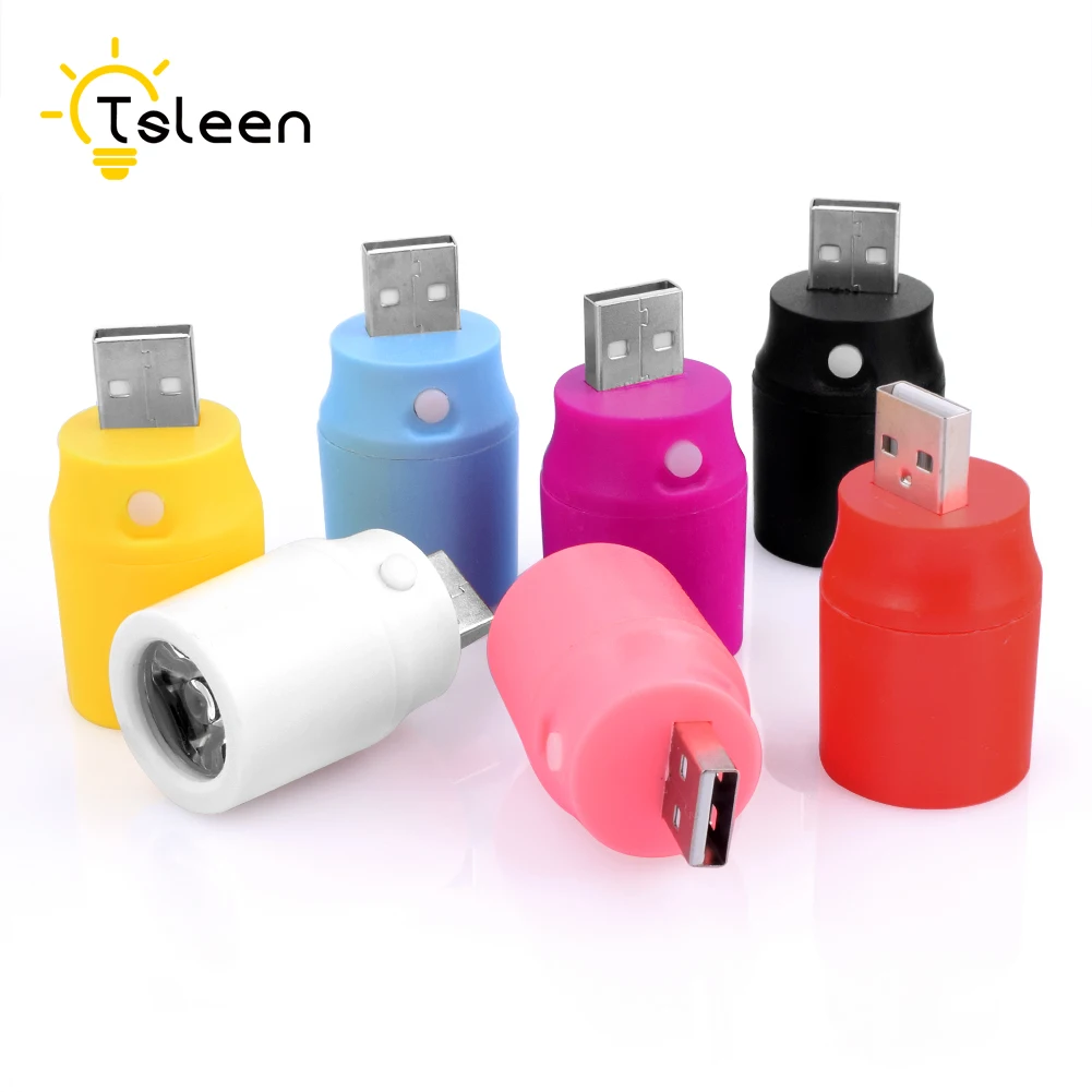 

TSLEEN Best Price Safety Mini Pocket Torch USB Led Light Flashlight USB LED Lamp For Students Night Walking Camping Colorful