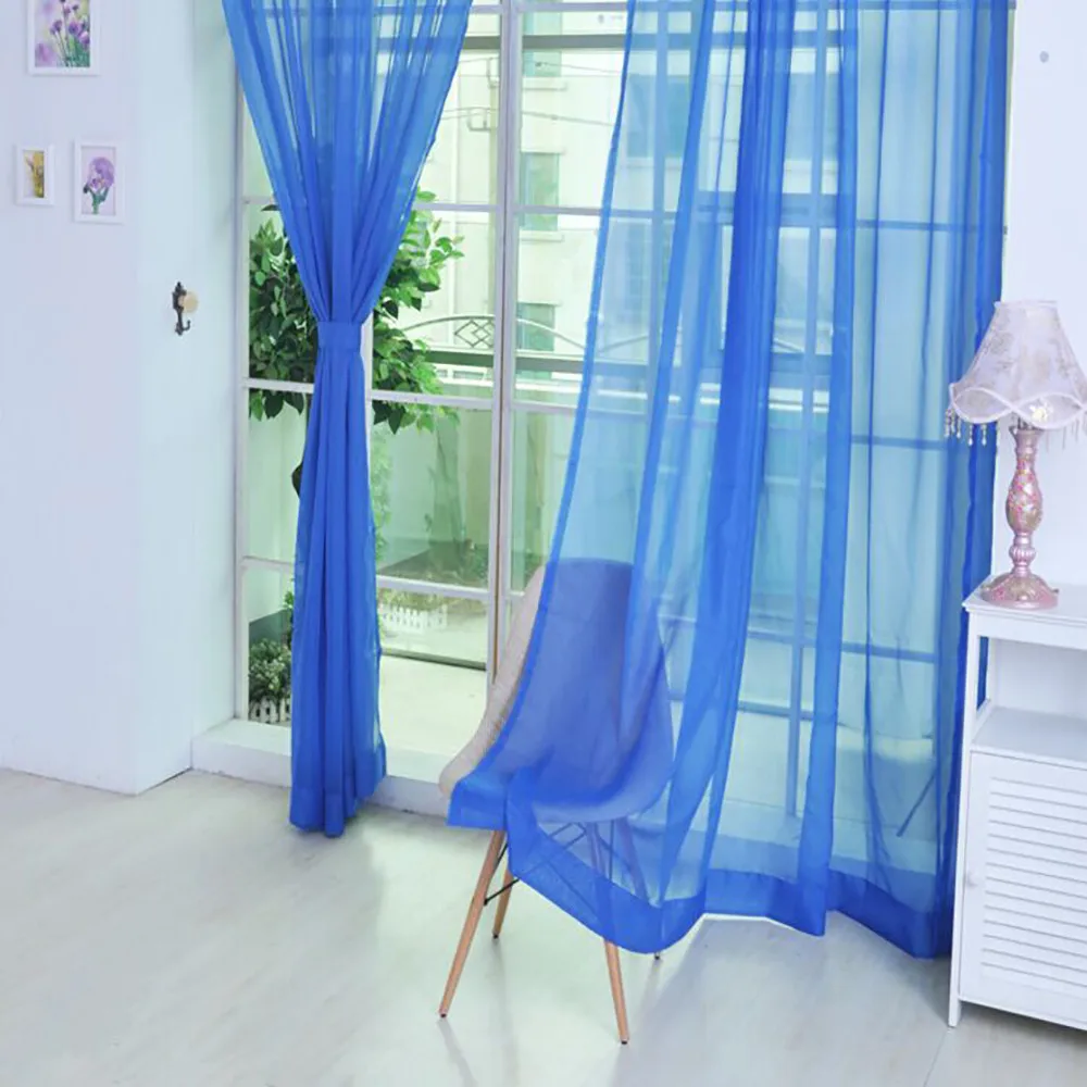 Современные шторы s для гостиной cortinas, 1 шт., чистый цвет, тюль, занавеска на дверь, окно, драпировка, панель, отвесный шарф, подзоры, 200x100 см