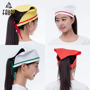 

Kitchen Headscarf Cooking Cap Chef Dustproof Hat Restaurant Bakery Cafe Bar Waiter Waitress Food Service Triangle Hat Wholesale