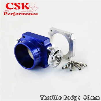 

80mm HIGH FLOW Alloy Aluminum Universal CNC Billet Intake Throttle Body Blue