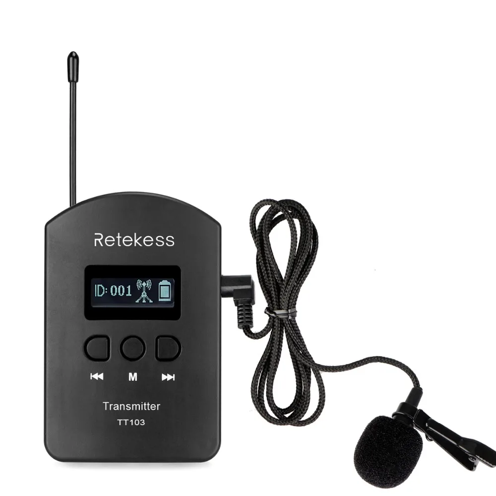 Retekess UHF المهنية اللاسلكية نظام مرشد سياحي 1 الارسال + 10 لاستقبال الكنيسة الاستماع التدريس السفر