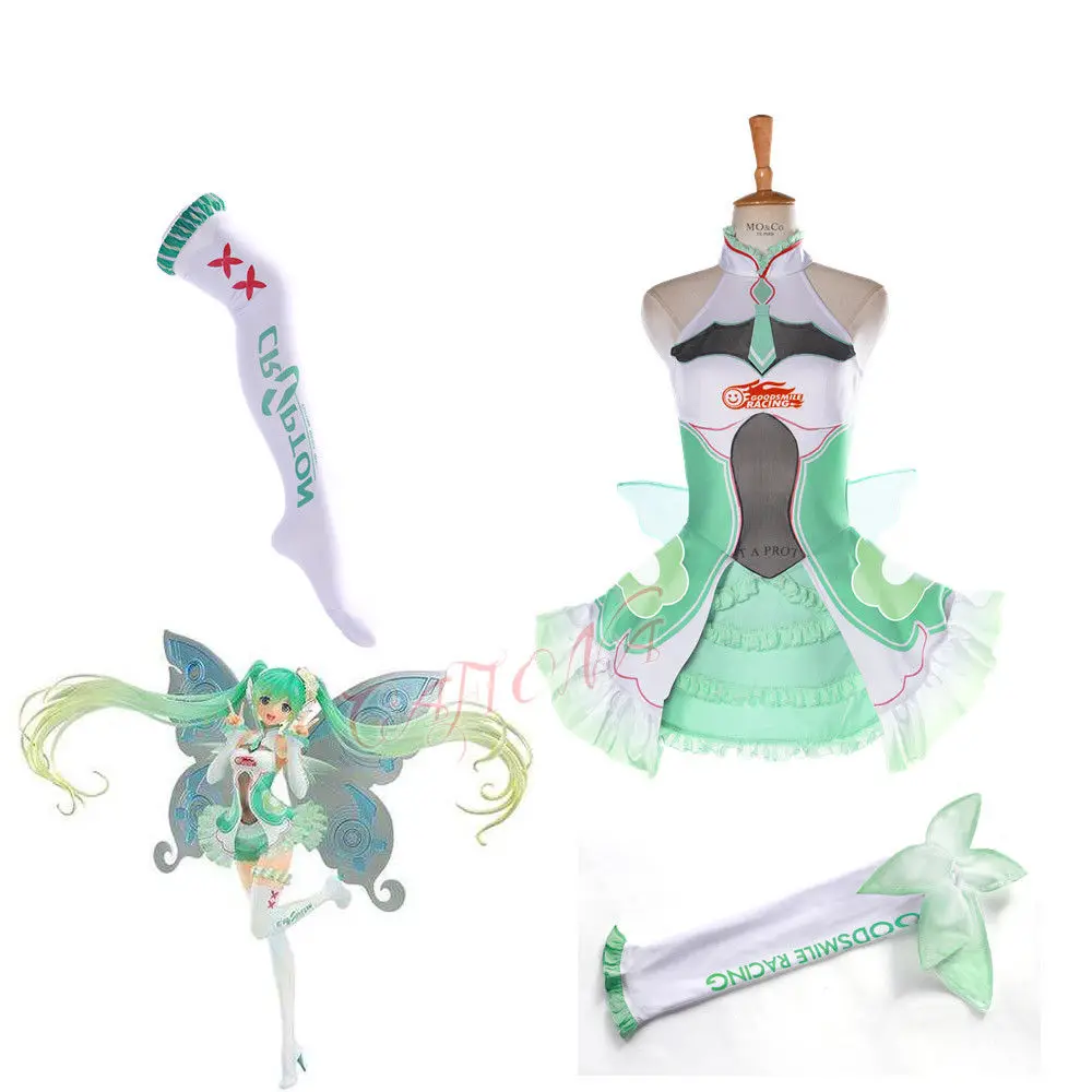 

Cafiona New VOCALOID Hatsune Miku Cosplay Costume Sexy Girls Dress Racing Wear