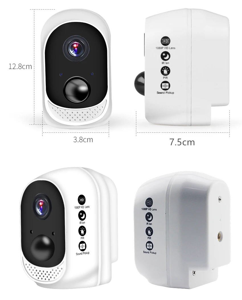 Smar 1080P HD Wireless WiFi Camera Built-in 10400mAh Lithium Polymer Battery Outdoor Indoor Security IP Cam PIR Motion Detector (12)