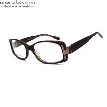 Для женщин Роскошные очки коричневый Деми Цвет Рамки алмаз украшения классический металлический Рог Италия Дизайн Best коллекция zr1058 C1